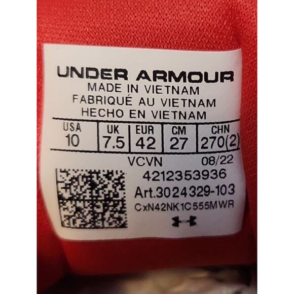 Under Armour Glyde TPU Low Baseball Cleats White Red Men’s Size 10 New - Picture 5 of 5